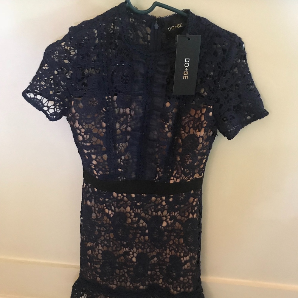 Do+Be navy lace dress new with tags size Small